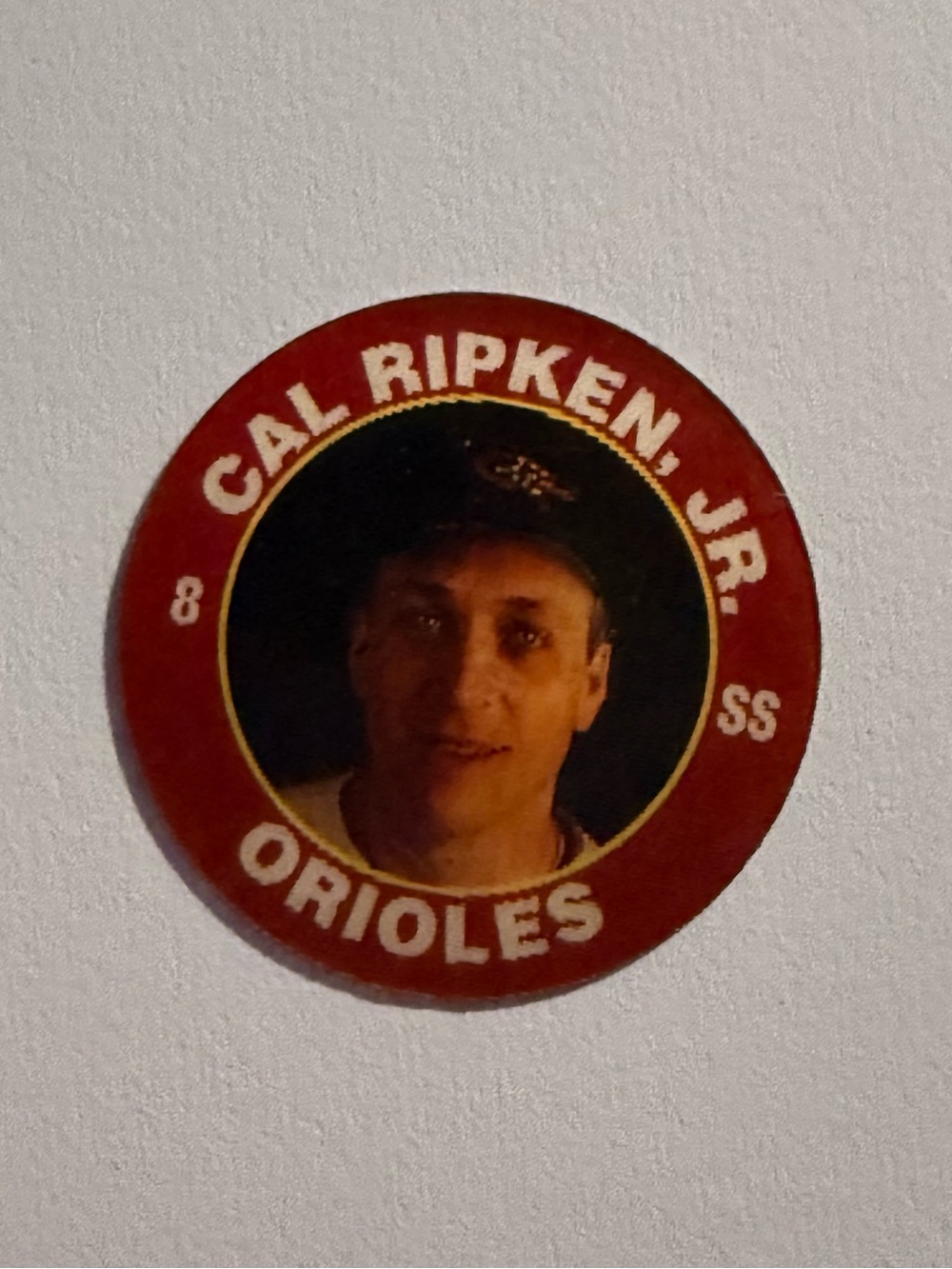 Cal Ripken Jr. Orioles Vintage Button - Red